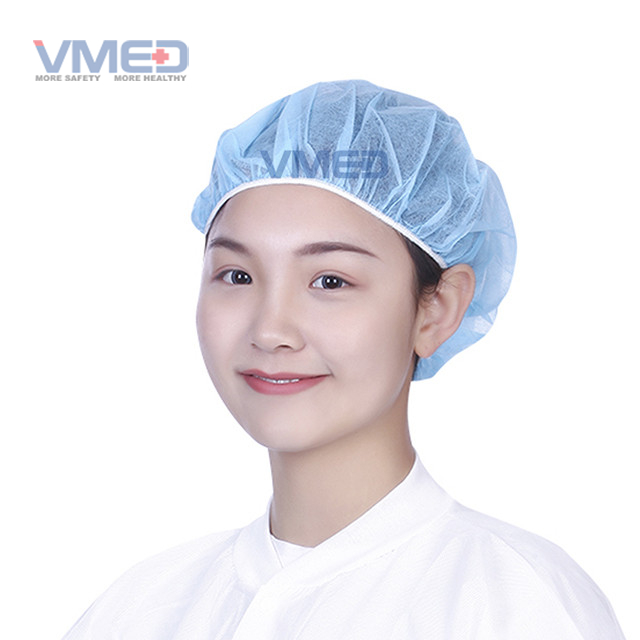 Gorra de enfermera de protección no tejida azul claro