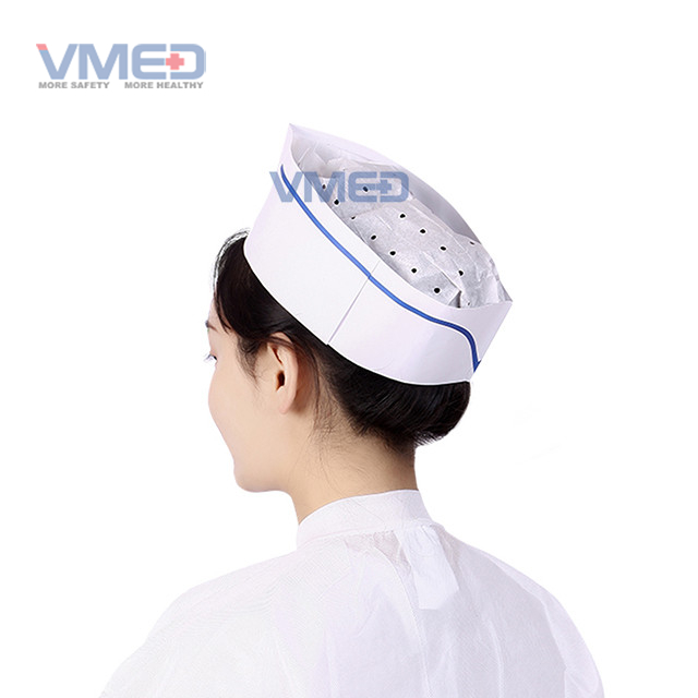 Gorro de cocinero de papel protector desechable